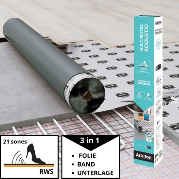 Number 1 of Trittschalldämmung Laminat - Multiprotec Acoustic 3in1 - Dick 2mm