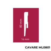 Number 3 of CAVARE ML0801 Grau - sockelleisten mdf - 80mm 